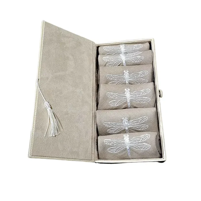 coffret-quatre-serviettes-invites-eponge-700gr-libellule