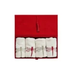 coffret-rouge-quatre-serviettes-invites-libellule